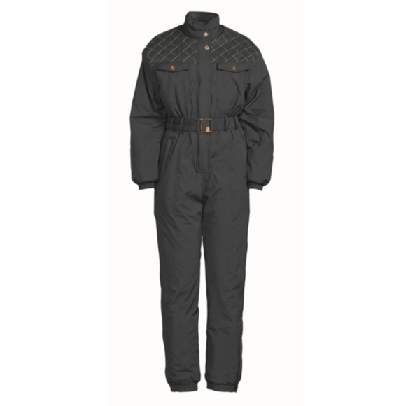 Snowroller ERICA Ski Suit Black Gold M Snowbunny Après-ski Snow suit one-piece - Picture 1 of 12